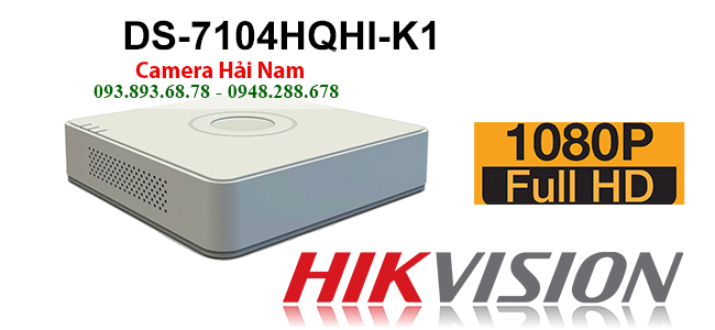 Đầu ghi hình Hikvision DS-7104HQHI-K1 Full HD 4 kênh Hybrid TVI-IP (Turbo 4.0) hỗ trợ H.265 Pro+