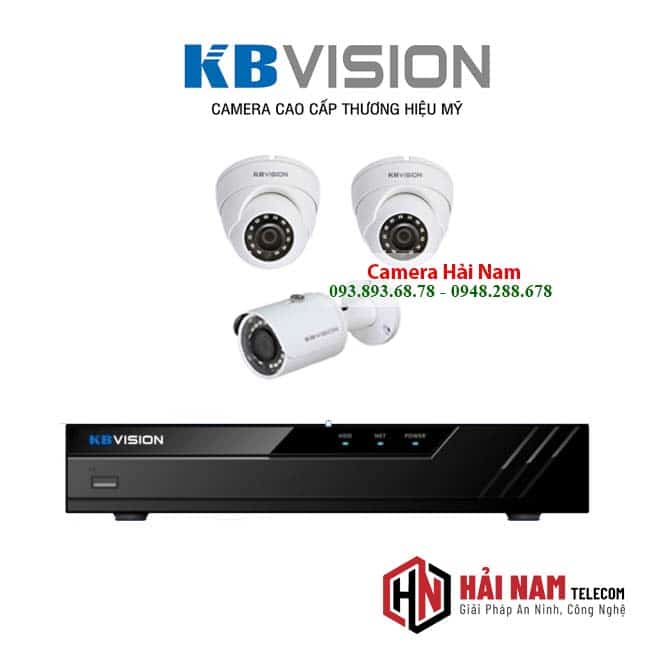 Trọn bộ 3 camera Kbvision 5mp chính hãng
