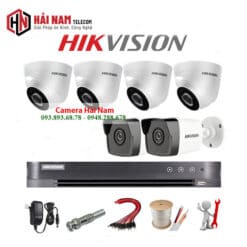 Trọn bộ 6 Camera Hkvision 5MP