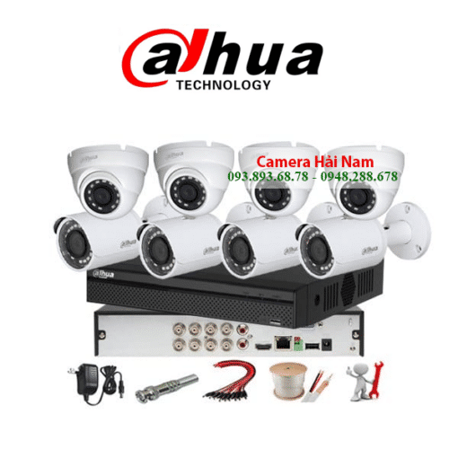 Trọn bộ 8 camera HDCVI Dahua 5MP Full Phụ Kiện